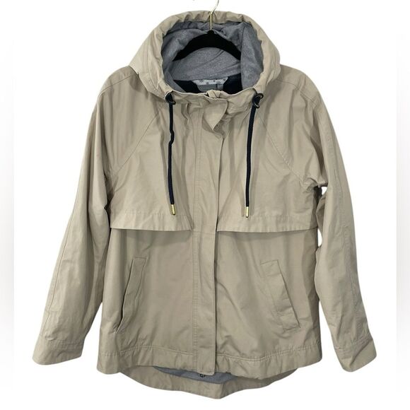 Athleta Any Day Anorak Jacket Size SMALL Ecru Tan Beige Water Repellent - Picture 2 of 9